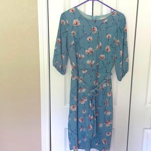 Dusty Blue and Pink Dress